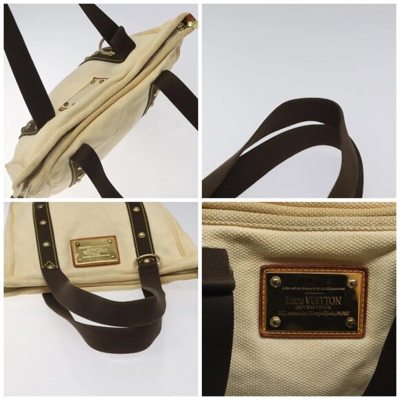 LOUIS VUITTON Cabas MM Antigua Tote Bag Brown Beige M40036 LV Auth hk2632 - Picture 16 of 16